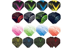 48 ailettes de fléchettes - Accessoires pour fléchettes standard - Fléchettes classiques pour fléchettes en acier et souples - Forme standard -