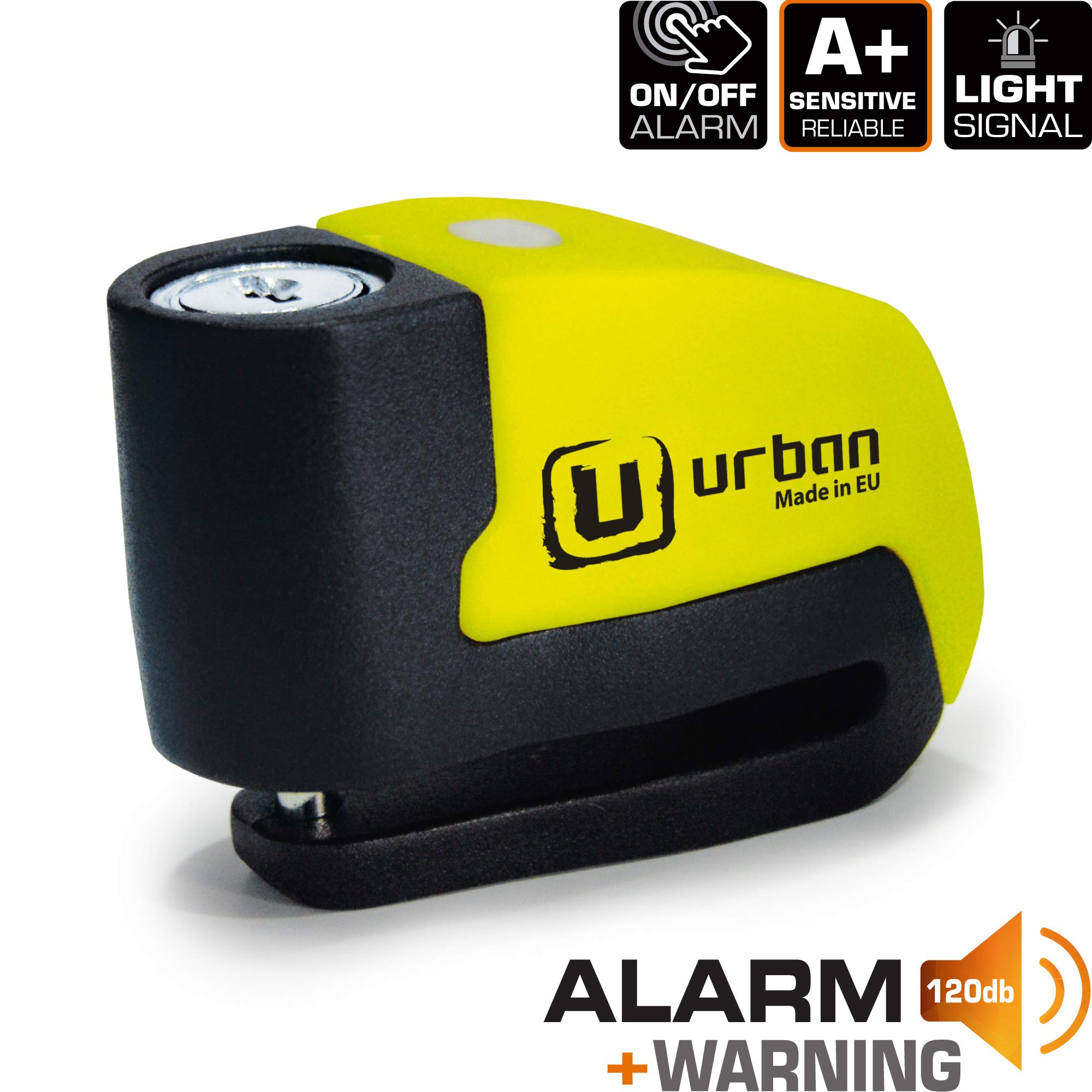 Urban-Security-UR6-Candado-Antirrobo-Disco-con-AlarmaWarning-120dBA-6-mm-Made-In-EU-Multicolor-nica