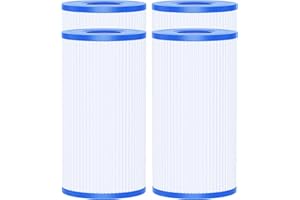 AQUALTRA Tipo A o C Filtro de Piscina Compatible con 29000E/59900E, Easy Set Cartucho Piscina, 203mm x 108mm Filtros de Piscina sobre el Suelo 4 Piezas