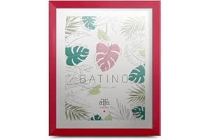 aFFa frames, Batino, Cadre photo en bois, Light, Rectangle, avec vitre acrylique, dos HDF, Rouge, 30x40 cm