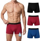LOFIR Men's Incontinence Underwear in Cotton: Boxer Anti-Leak Urinary Urinary Loss and Bladder Washable and Reusable 150ml fo