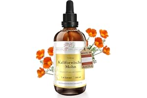 ‎PHOENIX DER LEBENSKRAFT Kalifornischer Mohn Tinktur 100ml | Eschscholzia californica Tropfen (1:4 Extrakt) | Premium Qualität aus Österreich | Veganes Nahrungsergänzungsmittel | Schlafmützchen, California Poppy, Goldmohn