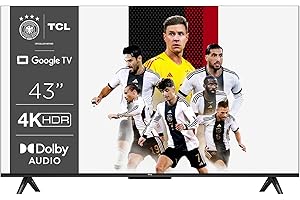 TCL 43P639 43 Zoll (108cm) LED Fernseher, 4K UHD, Smart TV, Google , HDR 10, Dynamic Colour Enhancement, 60Hz Motion Clarity,