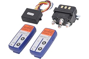 LAZMIN112 Kit de relé de Cabrestante de 12V 250A con Control Remoto, Bobina de Latón, Resistente Al Agua, Larga Vida útil para ATV, Motonieve, Tractor de Jardín