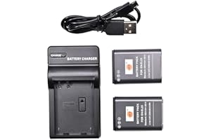 DSTE DE DSTE EN-EL23 Li-ion Batteria (2-Pacco) e Caricabatterie USB Compatibile per Nikon Coolpix P600 S810c P900S Digital Camera