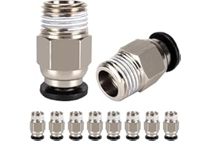 DILIGHTNEWS 10 Stück Pc4-M10, Pc4-M10 Pneumatischer Anschluss, Ptfe Tube Quick Push Fitting, Pneumatic Fitting, Ptfe Tube Verbinder, Ptfe Anschluss, Schnellverbinder Zum Einstecken Für 3D-Drucker