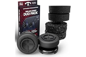 ProFPS Manette PS5 / Manette PS4 Accessoire Gaming - Pack Duo Noir de 4X Precision Rings & 2X Mixed Thumbstick - Accessoire PS5 pour Assistance de Visée et Aimbot - PS4 & PlayStation 5