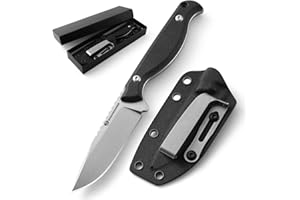 DRACHENADER GT3 Outdoor Knife Survival 42a conforme all'acciaio inossidabile 8Cr13Mov, coltello da caccia EDC Bushcraft con fondina in Kydex e manico in Micarta, nero