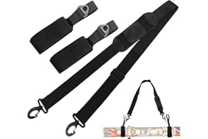 gaoduanluoluo Ski Strap Shoulder Strap with Adjustable Padded Shoulder Strap for Skiing and Poles