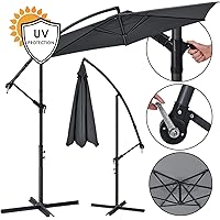 ArtLife Ampelschirm Brazil inkl. Kurbel & Standfuß – UV-Schutz wasserabweisend knickbar – 2 Farben & 2 Größen - mit/ohne…