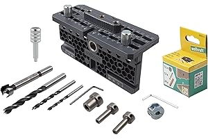 wolfcraft Kit de ferrures excentriques pour meubles - 4665000 - Kit complet pour assemblages vissés lors de construction de meubles