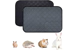 HzNzYHD 2PCS Guinea Pig Fleece Cage Liner - 60 x 45 CM, Non Slip Absorbent Pee Pads bedding for Small Animals Chinchillas Rabbits Hamster Bunny