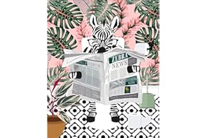 Walarky Bumbers Peinture amusante pour salle de bain et adulte - Peinture acrylique par numéros - Motif zèbre sur les toilettes - 40,6 x 50,8 cm (sans cadre)