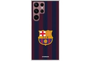LA CASA DE LAS CARCASAS Coque pour Samsung Galaxy S22 Ultra FC Barcelone Rayures Blaugrana pour protéger votre téléphone portable Coque en silicone souple avec licence officielle FC Barcelone