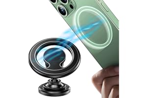 Kireida® Uchwyt samochodowy na telefon komórkowy, kompatybilny z uchwytem samochodowym MagSafe, w pełni metalowy, magnetyczny uchwyt na telefon komórkowy, najsilniejsza przyczepność, klej 3M do iPhone 14 13 12