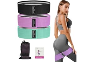 flintronic Fabric Resistance Bands, Exercise Bands Set, Non-Slip Booty Bands with 3/5 Resistance Levels, Workout Fitness Bands for Hips & Glute, Women/Men/Beginners/Yoga, Strength Training
