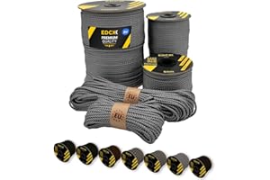 EdcX Paracord 4mm, 20+ Military Colors (15m, 30m, 50m, 100m, 300m) | Ideal for Camping, Survival, Outdoor, Crafting, DIY | 100% Nylon Rope 4mm | Tactical Cord 550 Type III (Diamond Camo, 15 m)