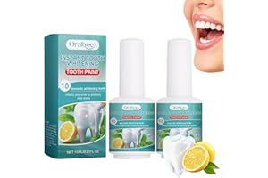 CELIODD 2 pezzi vernice dentale bianca, colore dei denti con efficace rimozione delle macchie, smalto bianco per bere caffè, tè e vino, gel sbiancante per denti sensibili, colore immediato