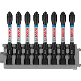 Bosch Professional Accessories 8tlg. Schrauber Bit Set Kreuzschlitz (Impact Control, PH2 Bits, L&auml;nge 50 mm, Pick and Click)