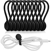 Lusofie 10 Pièces Attache Câble Magnétiques Organisateur de Clips de Câble en Silicone Attaches de Câble Réutilisables Gestio