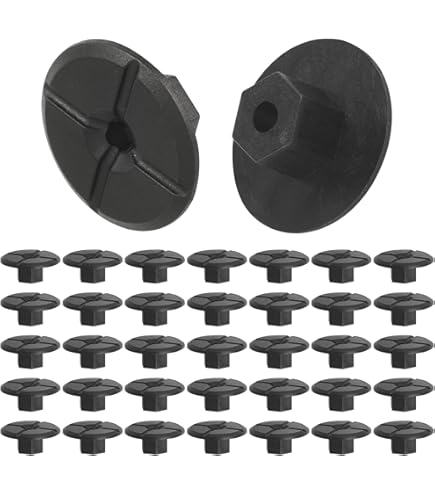 10x Kunststoffmutter M6 SW10 Schwarz