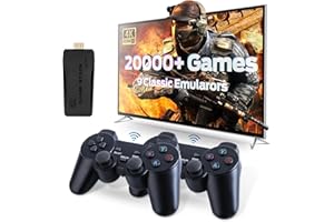 TIMITS Console rétro HDMI 4K connectable à la télévision avec 23 000 Jeux et Deux contrôleurs sans Fil 2,4 GHz. Console de Jeux vidéo rétro. Console Manuelle et configurée