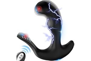 Elektroshock Prostata Stimulation Männer Analvibratoren für Mann mit 5 Stromschlag & 10 Vibrationen, Vibratorensets für Männe