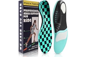 ROCK TAKIN ROCKTAKIN Orthopädische Einlegesohlen für Kinder, Orthopädische Schuheinlagen Kinder mit Starke Arch Support für Plattfüße Fersensporn Plantarfasziitis