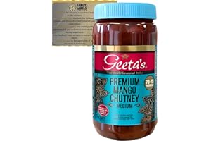 FANCY LABELS Geeta's Premium Mango Chutney Medium 1.5kg | Suitable for Vegetarians - No Artificial Colours or Flavours - No Preservatives