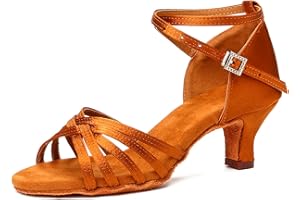 YKXLM Zapatos de Baile Latino para Mujer Salsa Tango Bachata Zapatos de Baile de práctica Profesional Suela Blanda