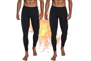 DDOBB Thermo Lang Unterhosen Herren 2er Pack Thermohose Männer Sportkleidung Skiunterwäsche Winter Funktionsunterwäsche Unterwäsche Hose