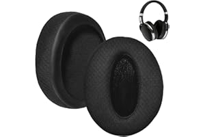 ERIOSCAR 1 Paio Cuscinetti Auricolari di Ricambio per Sennheiser HD4.50, HD4.50BT, HD 4.50BTNC, HD4.50SE, HD4.40BT, HD4.30G, HD4.20S, HD458BT, HD450, HD 450BT, HD400S, HD350BT, HD300 (Maglia Nera)