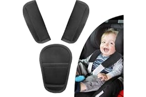 DRUUZYL Gurtpolster Kinder 3 Pads Set Gurtpolster Universal Baby Autositz Gurtbezüge Kinderwagen Sicherheitsgurt Kissen für Neugeborene Baby Sicherheitsgurt Schulterpolster für Babyschale Autositz