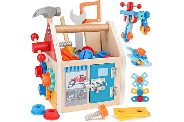 Jouet Enfant 2 3 4 Ans Outils Enfant Etabli Enfant Montessori 2 3 4 Ans Jeux en Bois Cadeau Enfant 2 3 4 5 Ans