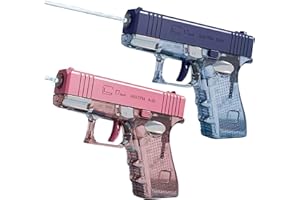 BelleVive 2-Pack Water Pistols for Kids, Water Gun Toy, Water Blaster, Soaker, Summer Gifts for Outdoor Shooting Game, Water Fight Toy