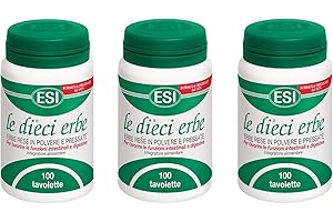 ESI - LE DIECI ERBE 3 FLACONI DA 100 TAVOLETTE - stitichezza, intestino pigro, digestione