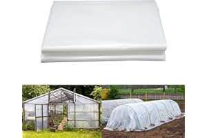 LINSOCLE 3m x 10m Bache pour Serre, Film Polyéthylène de Bonne Qualité, Film de Serre Tunnel pour Couvrir Les Jardin, Légumes und Tomate