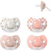 Suavinex, Pack of 4 Pacifiers for Babies 0-6 Months and Newborns, with Silicone Physiological Teat SX Pro Symmetrical, Flat a