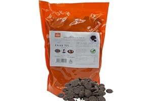 Cobertura Chocolate Negra - Extra Noir 70% Trapa - Bolsa Kilo - Gotas Chocolate Negro 70%