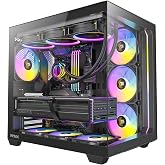 Antec C5 ARGB Siyah, 7 x 120mm ARGB PWM Fan Dahil, 4mm Kavisli Temperli Cam, &Ccedil;ift Odalı Tasarım, Tip-C 3.2 Gen 2, Mid-Tower A
