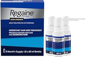Regaine for Men 5% Minoxidil Extra Strength Scalp Solution for Hair Regrowth (3x 60ml), Scientifically Proven to Help Stop and Reverse Hereditary Hair Loss, Revitalise Hair Follicles