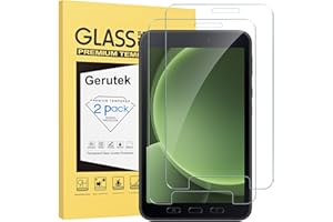 Gerutek [2 Piezas Protector Pantalla para Samsung Galaxy Tab Active 5 2024/Active 3, 8 Pulgadas, (SM-X300/X306B/T570/T575), 9H, Antiarañazos, Sin Burbujas, Cristal Templado para Samsung Tab Active 5
