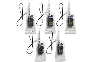 Lsgoodcare 5Pcs Sacoche étanche pour Radio Portable d'extérieur Sacoche étui Blanc Compatible with Motorola Kenwood Midland UV 82 BF 888S UV-5R Talkie Walkie