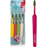 TePe Colour Compact x-Soft &ndash; Set de 4 cepillos de dientes para ni&ntilde;os y adultos &ndash; Cepillo de dientes manual de textura extra s
