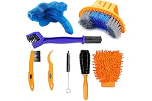 Naturezhen Kit Pulisci Catena Bici, 8 Pulizia Bici Strumenti Professionali, per Una Pulizia Veloce e Efficace di Catene, Pignoni, Sporco e Fango