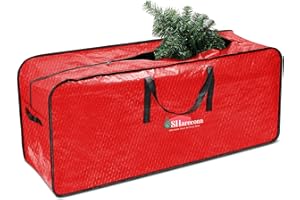 SHareconn Avanzado Duradera Impermeable Bolsa de Almacenamiento para árbol de Navidad, Árbol de Navidad Artificial hasta 7,5 Ft Organizador (Un-Assembled), y Otras Decoraciones navideñas, Rojo