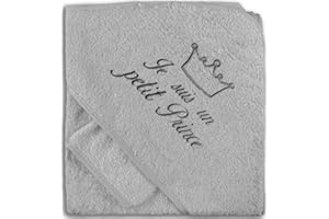 FRUIT DE MA PASSION NOSBEBES® Sortie de bain brodé, peignoir, ensemble bebe Cape avec gant, 100% COTON idee cadeau naissance BCGRPC bébé Serviette à capuchon pour bébé, Serviette de Bain Bébé - Serviette DE BAIN pour les Enfants - Nouveau-nés ou Nourrissons Garçons