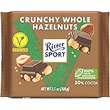 Ritter Sport Chocolate Vegan Crunchy Whole Hazelnut 100g (Pack of 10)