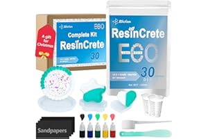 JDiction ResinCrete-Kit, Schnelle Aushärtung All-in-One-Kit einfach für Anfänger, 20–30 Minuten Entformung, inklusive wasserbasiertem, umweltfreundlichem Gießpulver, Form und Pigment