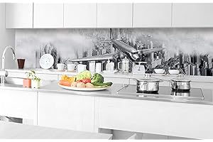 DIMEX Küchenrückwand Folie selbstklebend Flugzeug | Klebefolie - Dekofolie - Spritzschutz für Küche | Made in EU - 350 cm x 60 cm